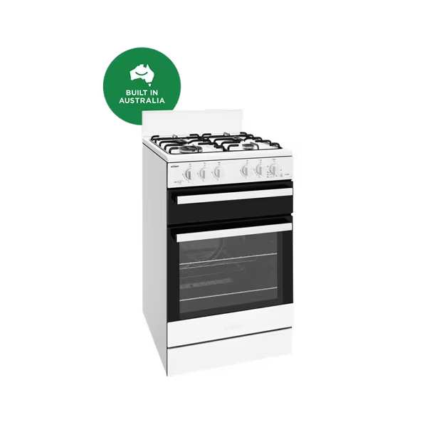 Chef 54cm Gas Upright Cooker White