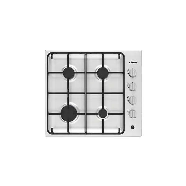 Chef 60cm Gas Cooktop Stainless Steel, Battery Ig 3