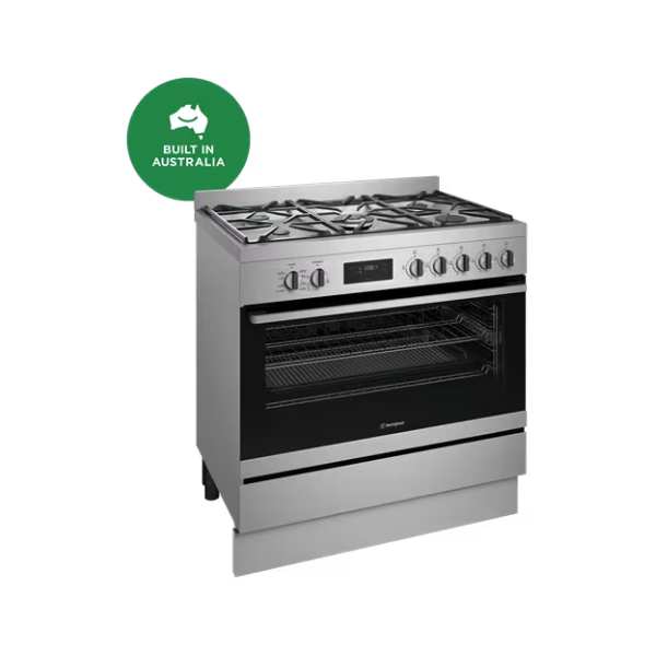 Westinghouse 90cm Dual Fuel Upright Cooker Stainless Steel 1