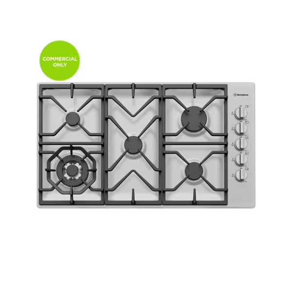Westinghouse 90cm Natural Gas Cooktop Stainless Steel 4